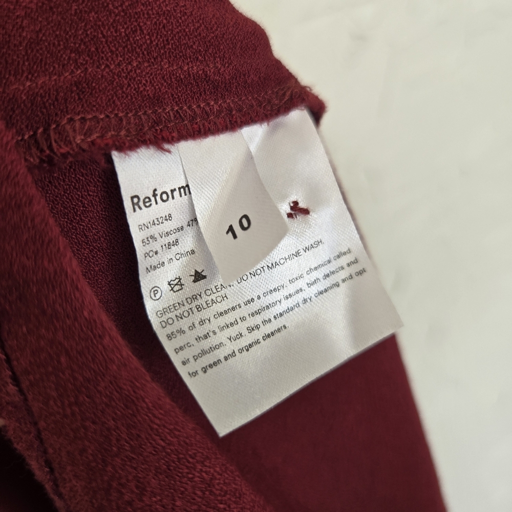 Gavin Sleeveless Burgundy Midi Dress with Side Slit - Picture 9 of 11